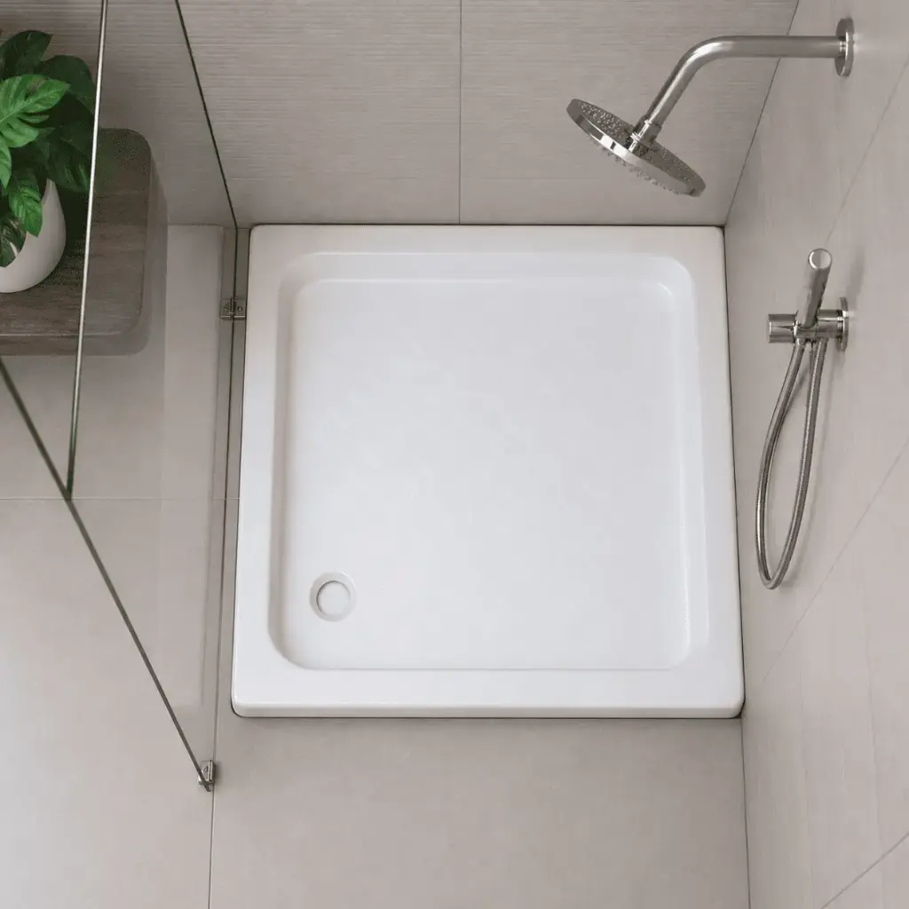 Base de ducha cuadradacon antiderrapante de 100x100x14 cm